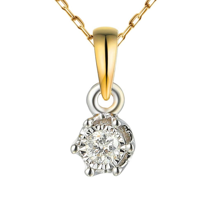 Wisiorek Royal z diamentem 0,05 ct ze złota 585