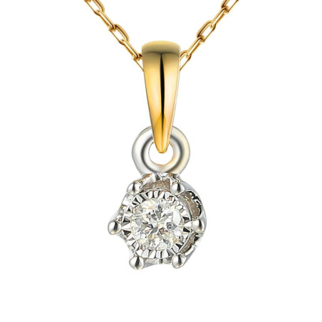 Wisiorek Royal z diamentem 0,05 ct ze złota 585