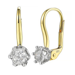 Kolczyki Royal z diamentami 0,48 ct, złoto 585