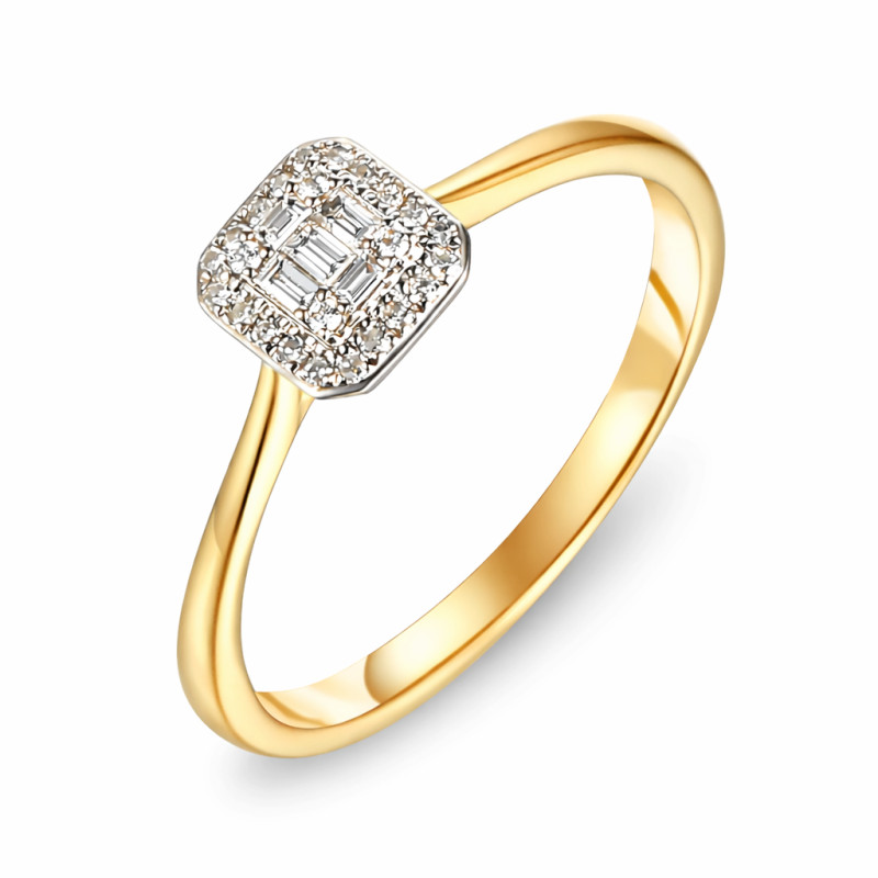 Pierścionek Sweet z diamentami 0,11 ct, złoto 585