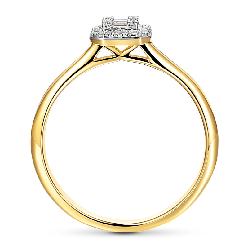 Pierścionek Sweet z diamentami 0,11 ct, złoto 585