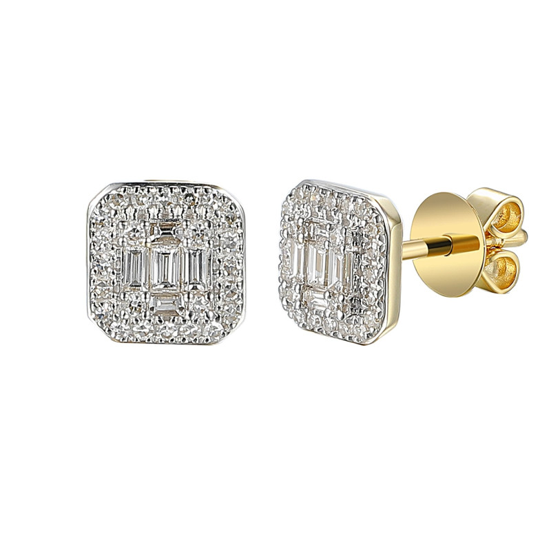 Kolczyki Sweet z diamentami 0,22 ct, złoto 585