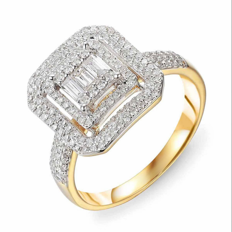 Pierścionek WIKTORII z diamentami 0,67 ct, złoto 585