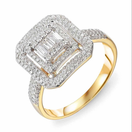 Pierścionek WIKTORII z diamentami 0,67 ct, złoto 585