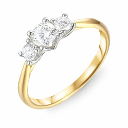 Pierścionek Noble z diamentami laboratoryjnymi 0,55 ct, złoto 585