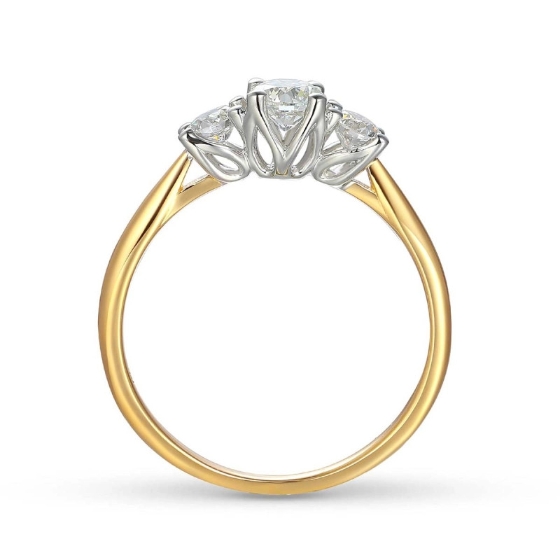 Pierścionek Noble z diamentami laboratoryjnymi 0,55 ct, złoto 585