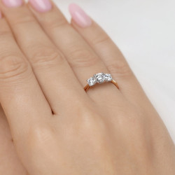 Pierścionek Noble z diamentami laboratoryjnymi 0,55 ct, złoto 585