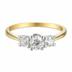 Pierścionek Noble z diamentami laboratoryjnymi 0,56 ct, złoto 585