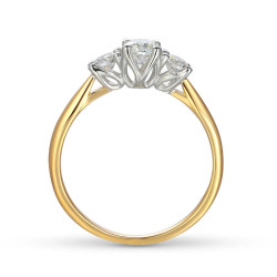 Pierścionek Noble z diamentami laboratoryjnymi 0,56 ct, złoto 585