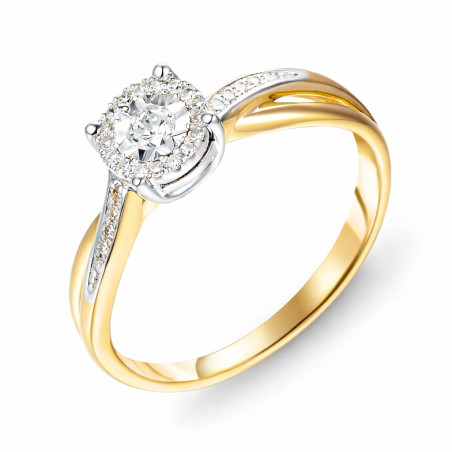 Pierścionek DREAMS z diamentami 0,14 ct, złoto 585