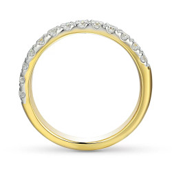 Pierścionek zaręczynowy Line Miłości z diamentami laboratoryjnymi 0,28 ct