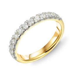 Pierścionek zaręczynowy Line Miłości z diamentami laboratoryjnymi 0,52 ct