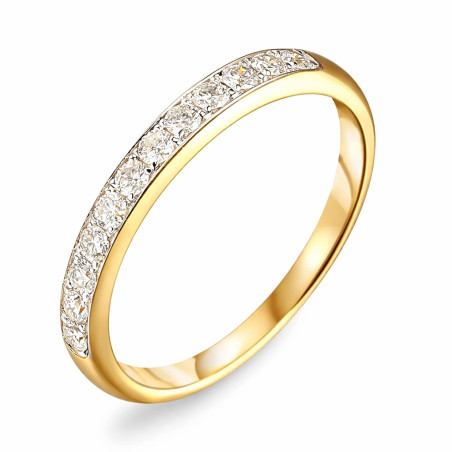 Pierścionek Line z diamentami laboratoryjnymi 0,21 ct, złoto 585