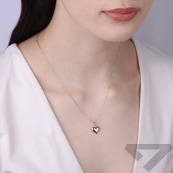 Serduszko dmuchane gładkie ze złota 375