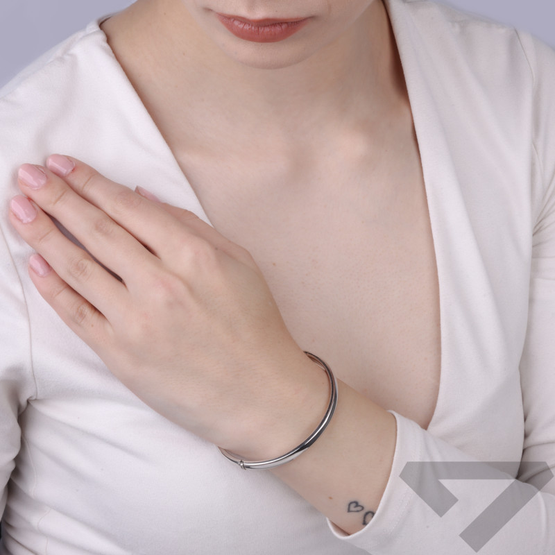 Bransoletka typu bangla, srebro 925