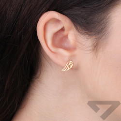 Złote Kolczyki Skrzydła Ażurowe Sztyft pr. 585 - JubilerSezam.pl