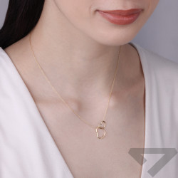 Złoty Naszyjnik Dwa Serca Próba 585 - JubilerSezam.pl