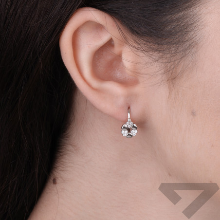 Kolczyki kółeczko z serc, srebro próby 925