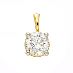 Wisiorek z diamentem laboratoryjnym 0,50 ct, złoto 585