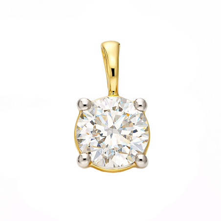 Wisiorek z diamentem laboratoryjnym 0,50 ct, złoto 585