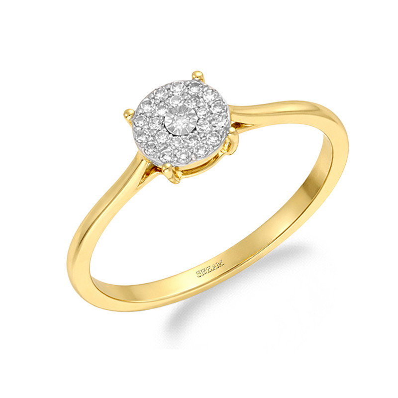 Pierścionek SWEET z diamentami 0,09 ct, złoto 585