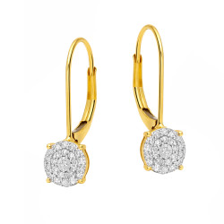 Kolczyki Sweet z diamentami 0,17 ct, złoto 585