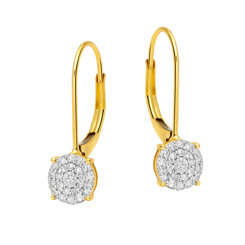 Kolczyki Sweet z diamentami 0,17 ct, złoto 585