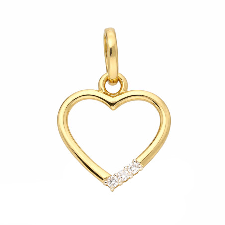 Serduszko 0,03ct ramka line AS PHT25011 Au 585 BRYL