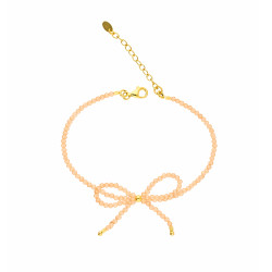 Bransoletka z topazem gold, srebrne elementy próby 925 koloru złotego