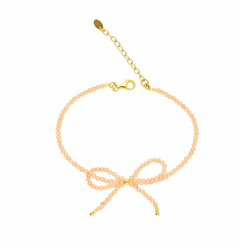 Bransoletka z topazem gold, srebrne elementy próby 925 koloru złotego