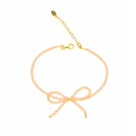 Bransoletka z topazem gold, srebrne elementy próby 925 koloru złotego