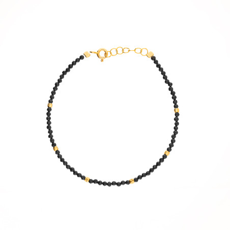 Bransoletka złota próby 585 z fasetowanymi spinelami