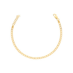 Bransoletka złota pancerka grawerowana 3 mm próba 585