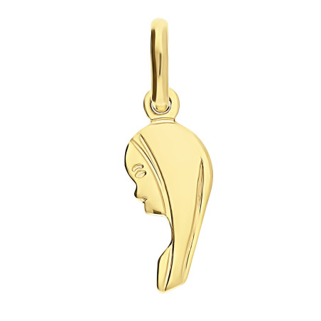 Medalik złoty Matka Boska główka Modląca próba 333