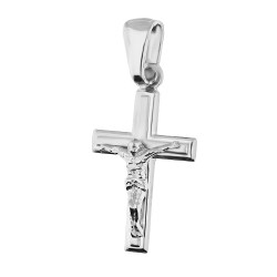 Krzyżyk srebrny z wizerunkiem Pana Jezusa, srebro 925