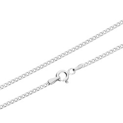 Łańcuszek srebrny rodowany pancerka 2 mm, próba 925