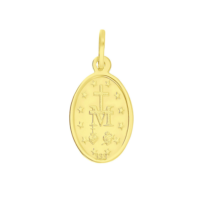Medalik złoty Niepokalana w owalu próba 333