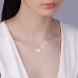 Medalik złoty Niepokalana w owalu próba 333