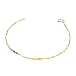 Bransoletka złota o splocie singapur, próba 585