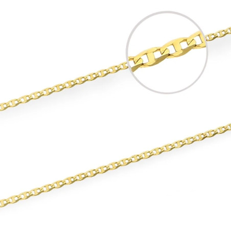 Łańcuszek złoty splot typu gucci 1,5 mm z przedłużką próba 375