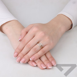 Pierścionek VENEZIA z diamentami 0,10 ct, złoto 585