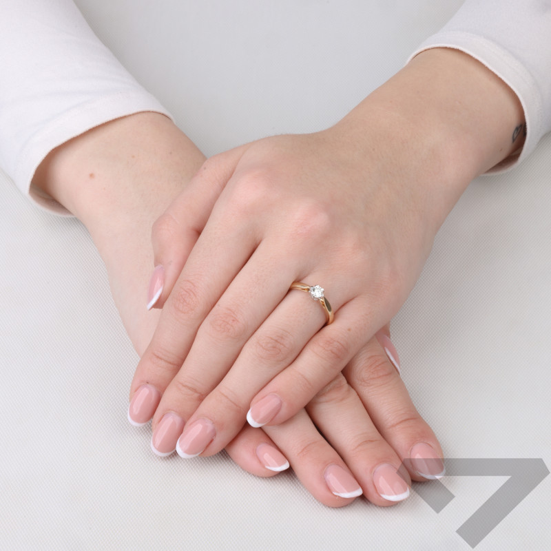 Pierścionek z diamentem Royal, 0,30 ct złoto 585