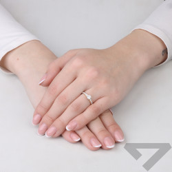 Pierścionek Soliter z diamentami laboratoryjnymi 1,05 ct, złoto 585