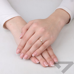 Pierścionek SOLITER z diamentem 0,12 ct, złoto 585