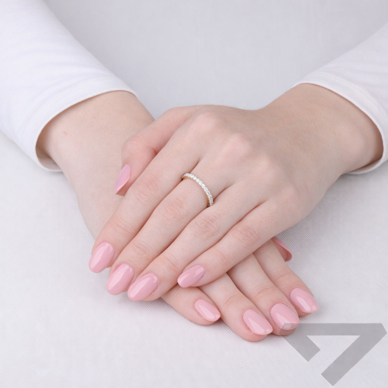 Pierścionek Miłości typu rings z diamentami laboratoryjnymi 0,97 ct, złoto 585