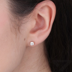 Kolczyki sztyfty z diamentami laboratoryjnymi 0,46 ct, białe złoto 585