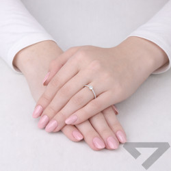 Pierścionek Soliter bis z diamentami laboratoryjnymi 0,51 ct, złoto 585