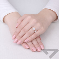 Pierścionek Soliter bis z diamentami laboratoryjnymi 1,17 ct, złoto 585