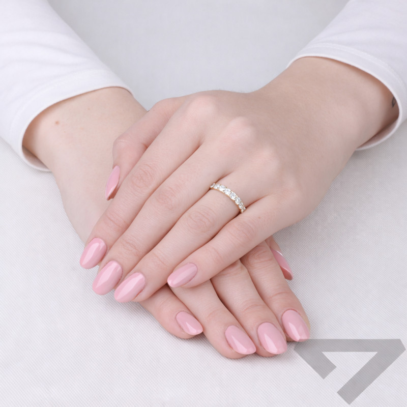 Pierścionek Line z diamentami laboratoryjnymi 0,97 ct, złoto 585