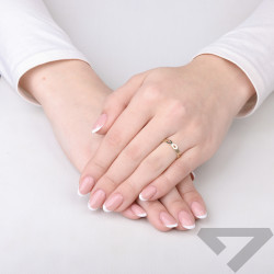 Złoty Pierścionek Nieskończoność Pancerka pr. 375 - JubilerSezam.pl